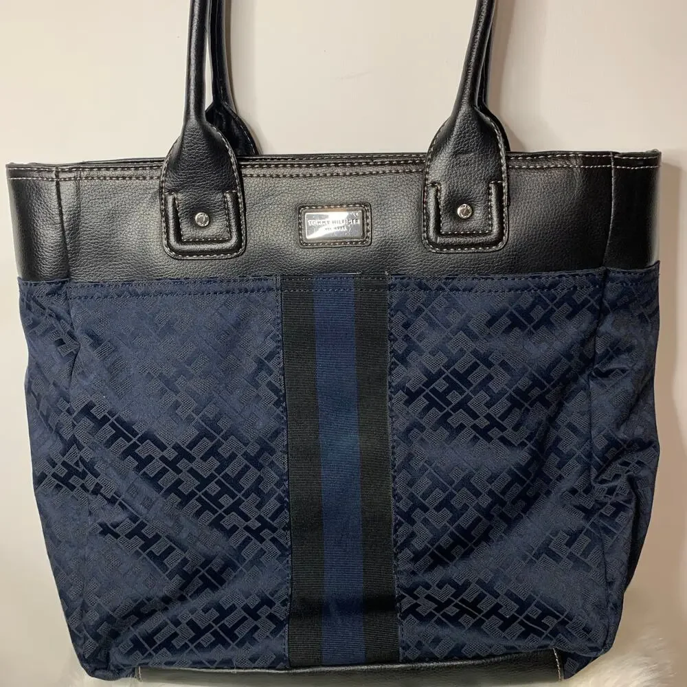 Tommy Hilfiger Women's Tote Navy Blue Handbags